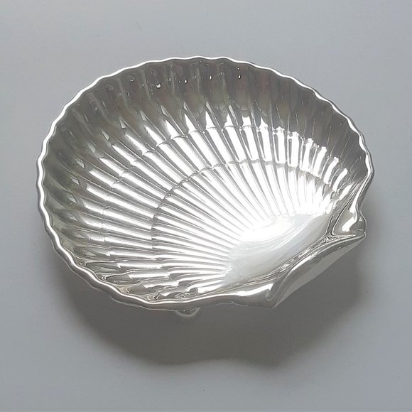 VTG BIRKS Silver PLATE SHELL SHAPED FOOTED CANDY DISH Vanity Tray 2 Available - Picture 11 of 12